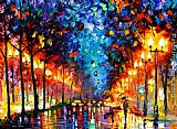 Leonid Afremov OAKLAND RAIN painting